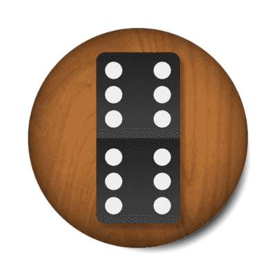 top six bottom six domino piece stickers, magnet