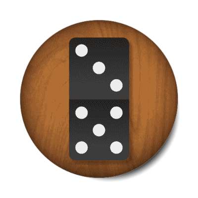 top three bottom five domino piece stickers, magnet