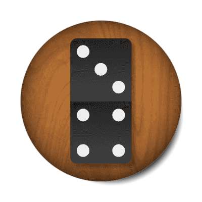 top three bottom four domino piece stickers, magnet