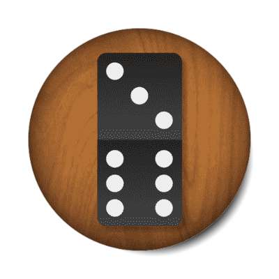 top three bottom six domino piece stickers, magnet