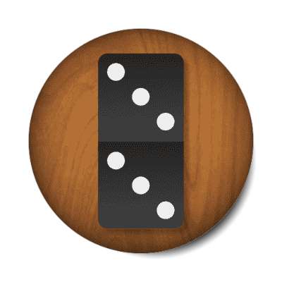 top three bottom three domino piece stickers, magnet