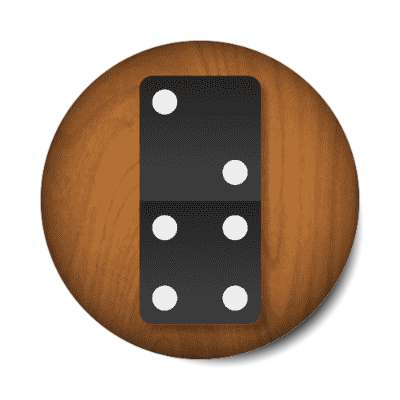 top two bottom four domino piece stickers, magnet