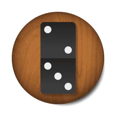 top two bottom three domino piece stickers, magnet