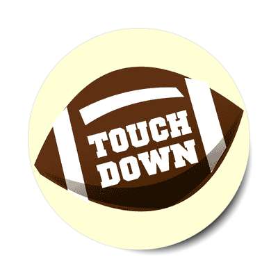 touchdown football cream sticker