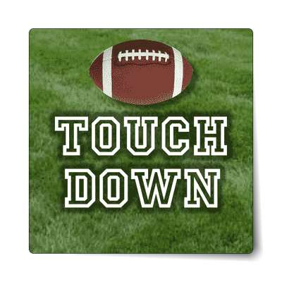touchdown grass football sticker