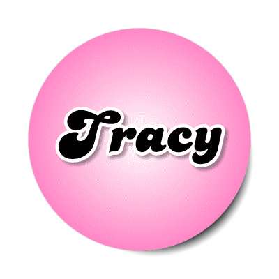 tracy female name pink sticker