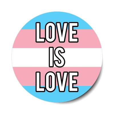 trans love is love transgender pride flag sticker