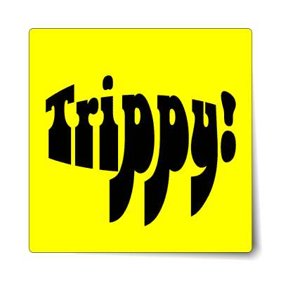 trippy yellow hippy sticker