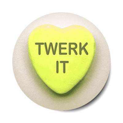 twerk it valentines day heart candy sticker