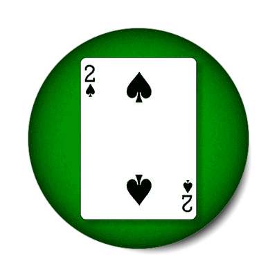 two of spades playing card stickers, magnet
