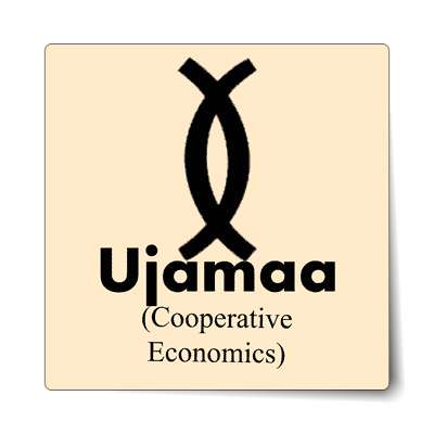 ujamaa cooperative economics sticker