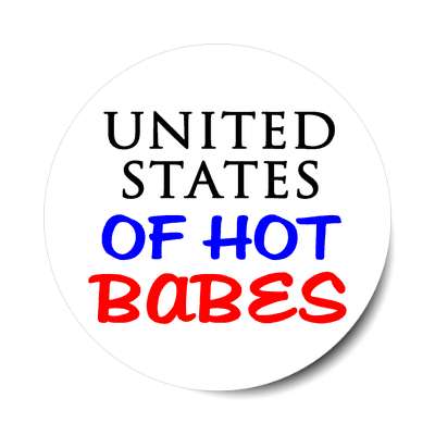 united states of hot babes sticker