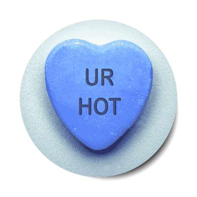 ur hot valentines day heart candy sticker