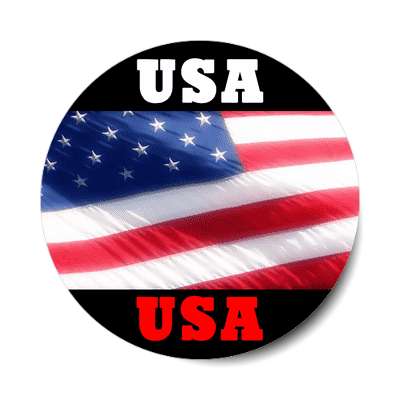 usa flag white red black sticker