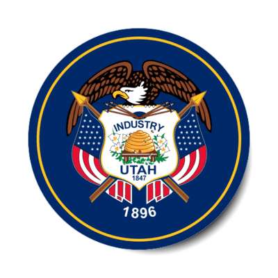 utah state flag usa stickers, magnet