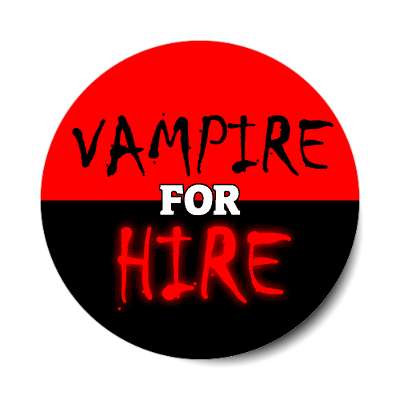 vampire for hire sticker