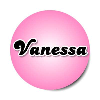 vanessa female name pink sticker