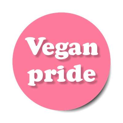 vegan pride stickers, magnet