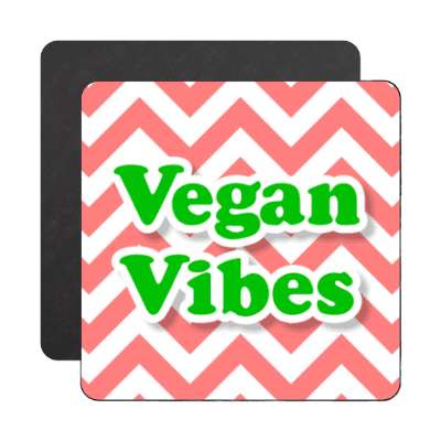 vegan vibes zig zag pink magnet