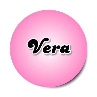 vera female name pink sticker