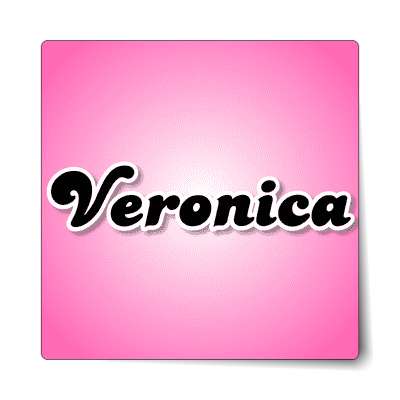 veronica female name pink sticker