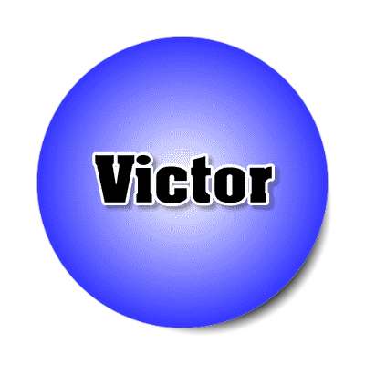 victor male name blue sticker