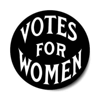 vintage votes for women black stickers, magnet