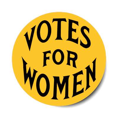 vintage votes for women orange stickers, magnet