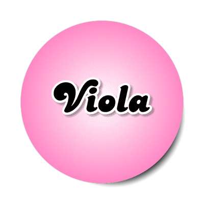 viola female name pink sticker