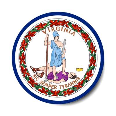 virginia state flag usa stickers, magnet