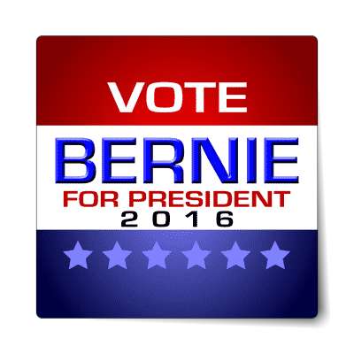 vote bernie 2016 modern classic sticker