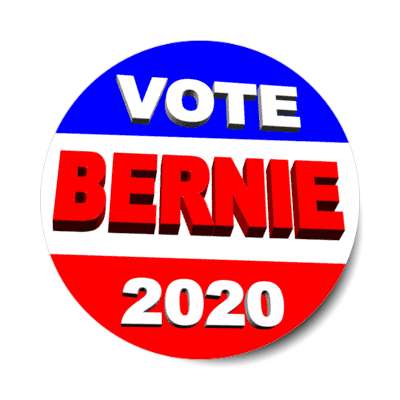 vote bernie 2020 3d sticker