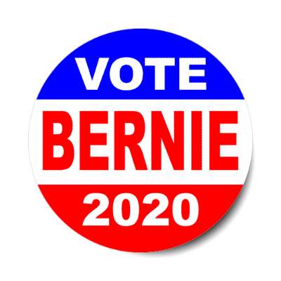 vote bernie 2020 classic red white blue sticker