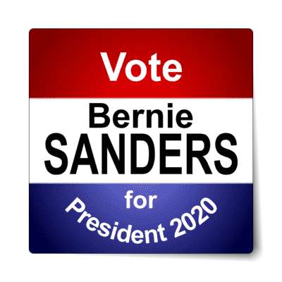 vote bernie sanders president 2020 classic modern sticker
