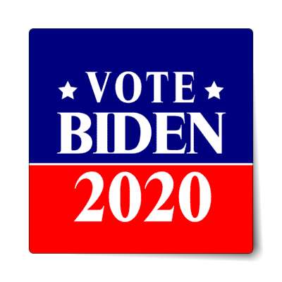 vote biden 2020 dark blue bright red star sticker