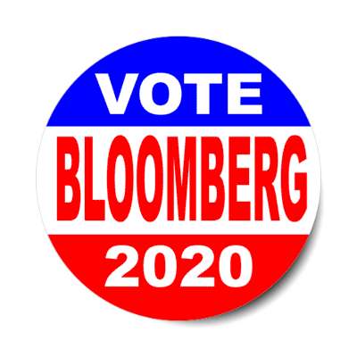 vote bloomberg 2020 classic red white blue sticker
