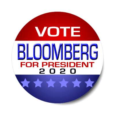 vote bloomberg for president 2020 modern classic sticker