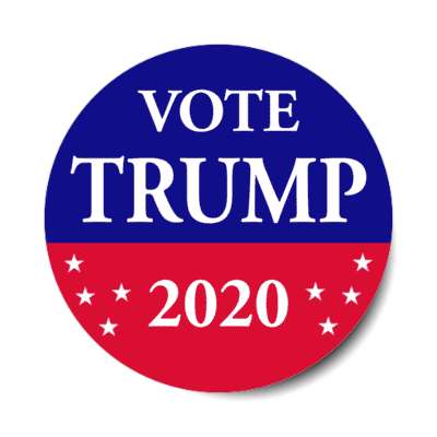 vote donald trump 2020 red blue stars sticker