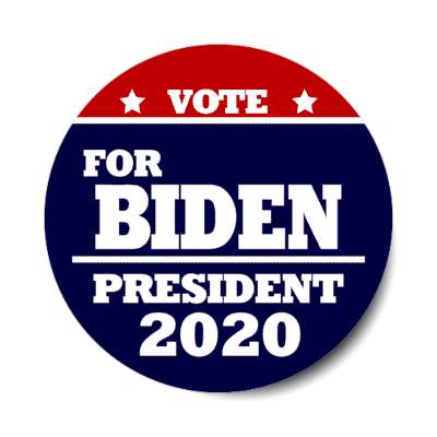 vote for biden president 2020 deep red dark blue sticker