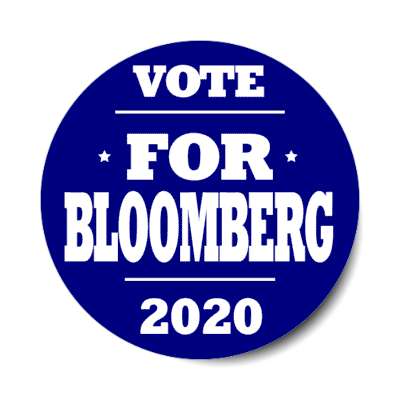 vote for bloomberg 2020 deep blue sticker