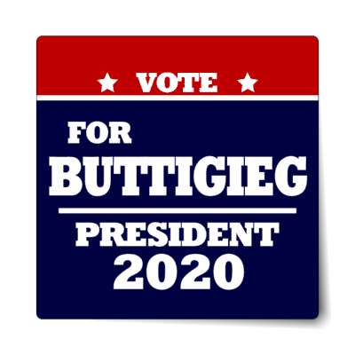 vote for buttigieg president 2020 deep red dark blue sticker