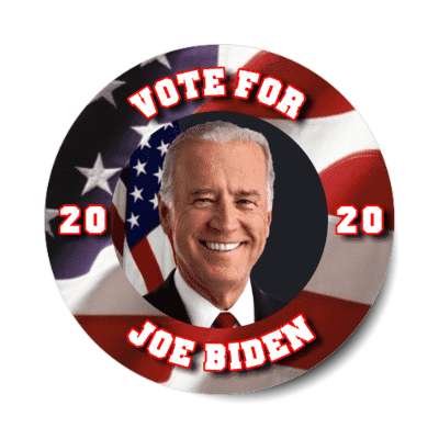 vote for joe biden face us flag 2020 sticker