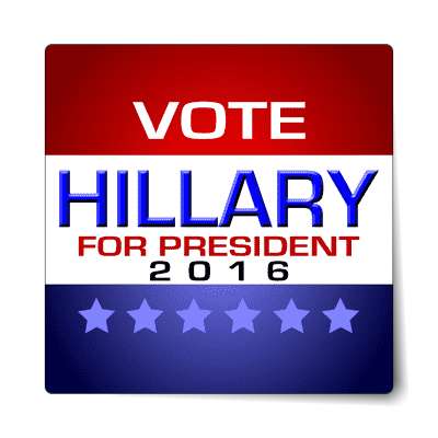 vote hillary 2016 modern classic sticker