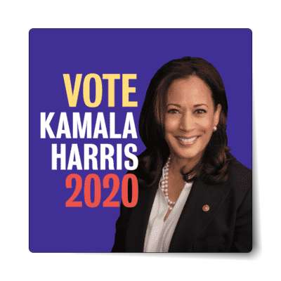 vote kamala harris 2020 face blue sticker