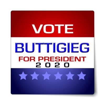 vote pete buttigieg for president 2020 modern classic sticker