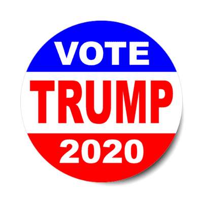 vote trump 2020 classic red white blue sticker