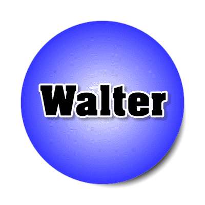 walter male name blue sticker