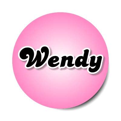wendy female name pink sticker