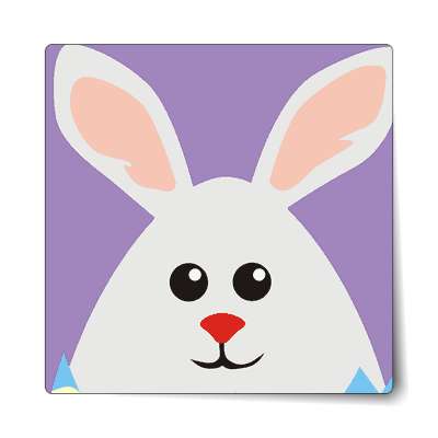 white bunny sticker
