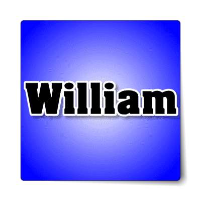 william male name blue sticker